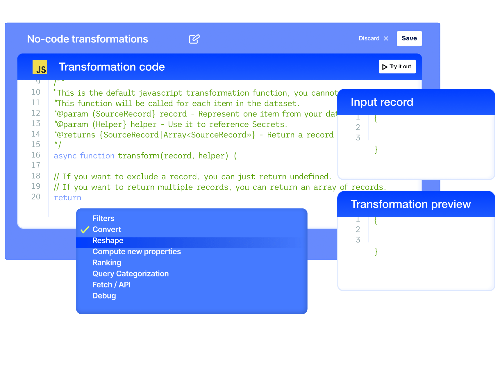 no code transformations